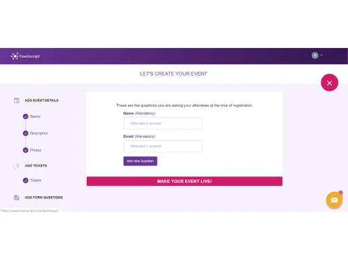 townscript-dashboard