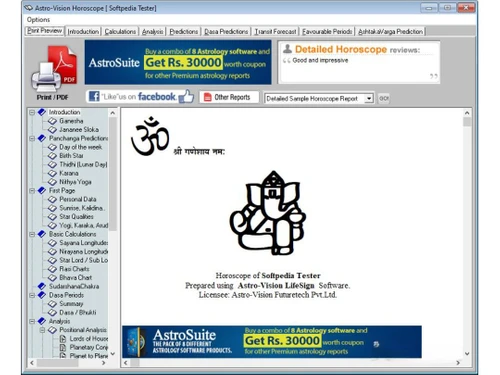 Astro Vision Astrology Software horoscope