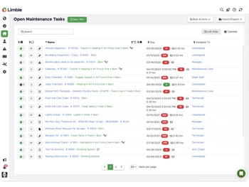 Limble CMMS-work order history