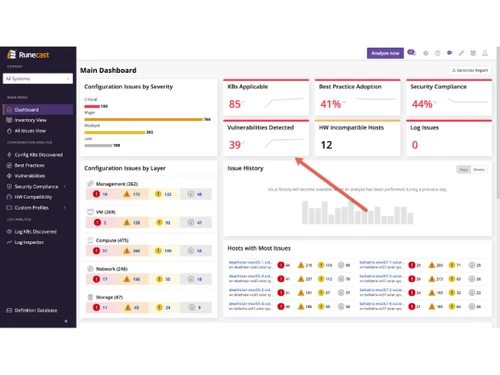 runecast analyzer dashboard