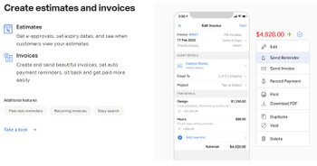 billbook create estimate invoices