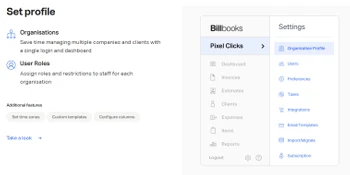 billbook set profile