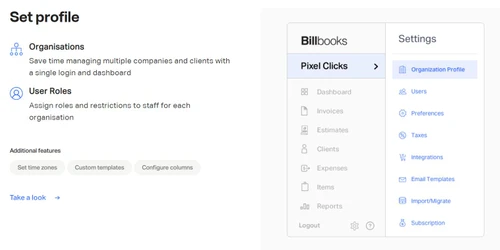 billbook set profile