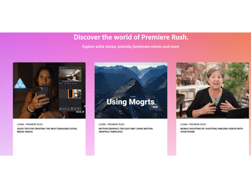 Adobe Premiere Rush world of rush