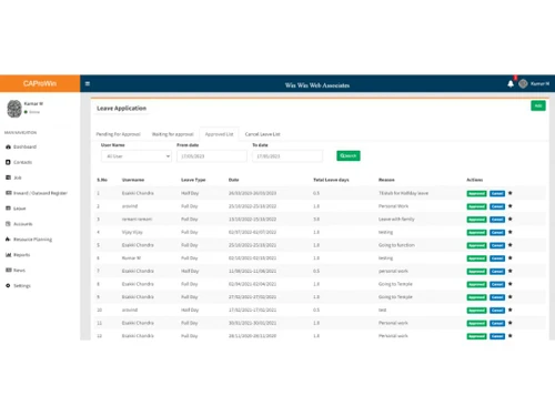 caprowin leave management