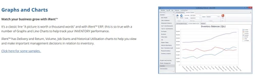 irent erp inventory graphs & charts