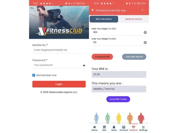 VFitnessClub-Login Interface