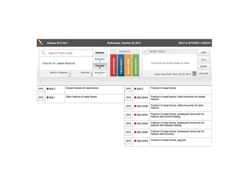 flash code patient details