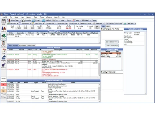 open dental software-account