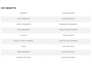 san crm features