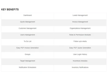 san crm features