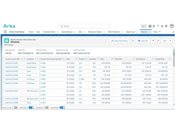 arka inventory invoice management