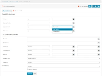 krystal dms advance search