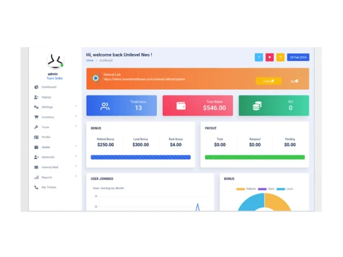 YAKS MLM Software-Homepage
