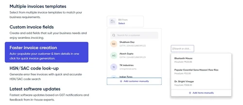 cleartax invoice creation