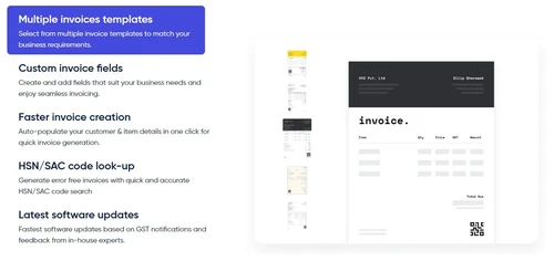 cleartax multiple invoices templates