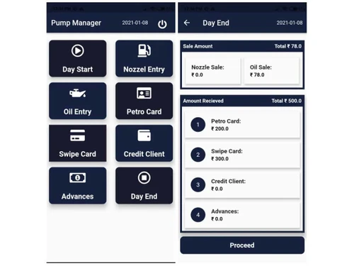 pump manager oil entry