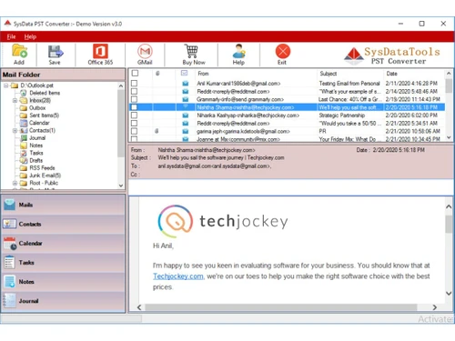 PST Converter- Inbox