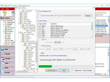 PST Converter-Saving files