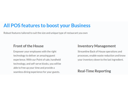 Nirvana XP Point Of Sale pos features