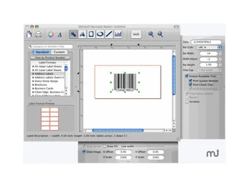 iWinSoft Barcode Maker for MAC labels