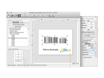 iWinSoft Barcode Maker for MAC standard