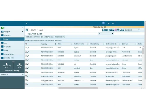 ActivDesk ticket list