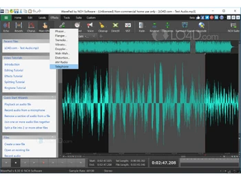 Wavepad audio editor effect