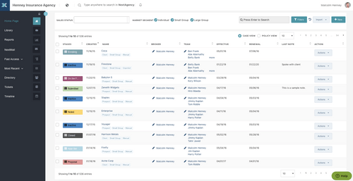 NEXTBROKER dashboard