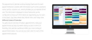 HDSalon Software calendar view
