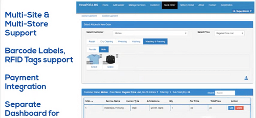hexaPOS Laundry Software