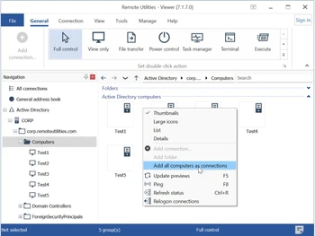 Remote Utilities viewer main window