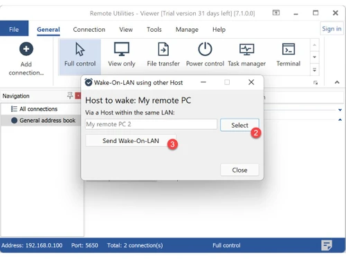 Remote Utilities walk on lan