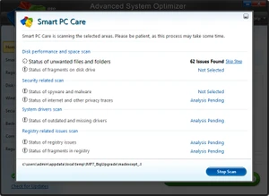 Advanced System Optimizer scanning