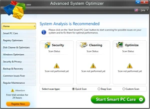 Advanced System Optimizer system analysis