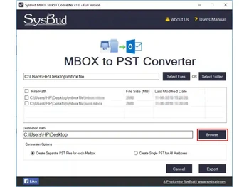 MBox to Pst converter