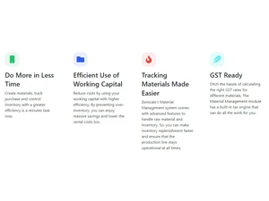 Zenscale Cloud based Material Management-Features