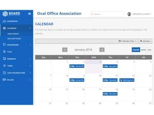 board management software calender