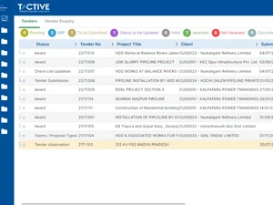 tactive construction erp-vendorenquiry