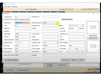 prevotel hotel management software check in