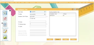 Aspscripts School Management ERP academic year