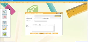 Aspscripts School Management ERP student character certificate
