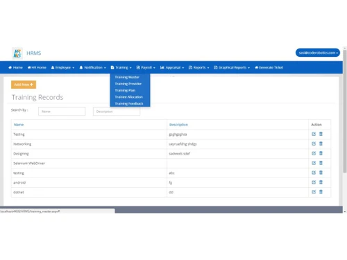 Inteligen HCM Training Records