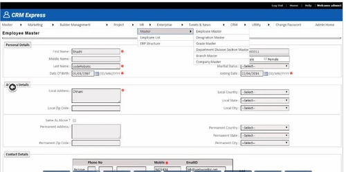 Aspscripts Property Management employee master