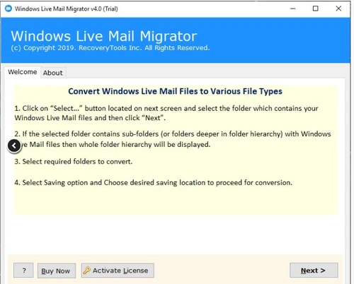 Windows Live Mail Migrator