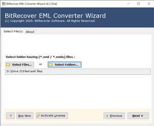 BitRecover EML Converter Wizard