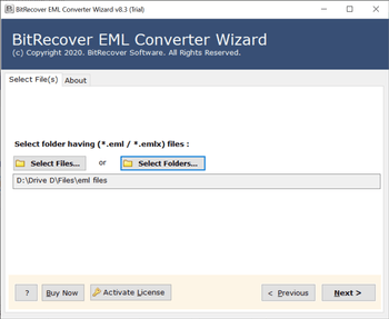 BitRecover EML Converter Wizard
