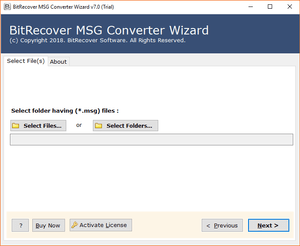 MSG Converter Wizard select file