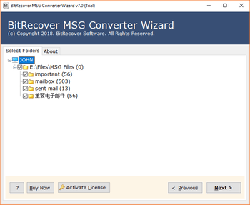MSG Converter Wizard folder