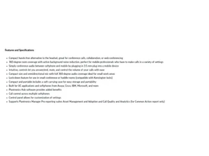 Plantronics Calisto 5200 specs